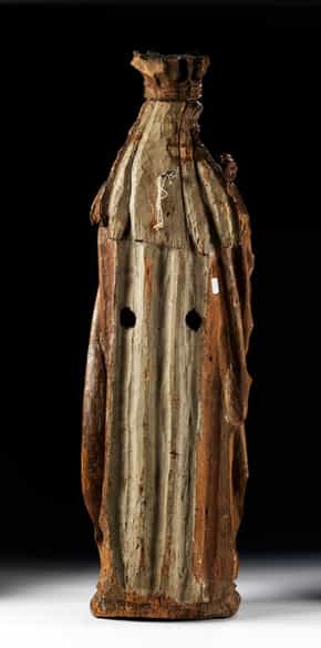 Detailabbildung: Schnitzfigur der Maria mit dem Kind