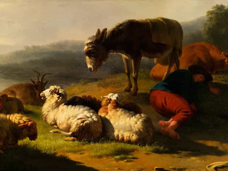 Detailabbildung: Eugène Verboeckhoven, 1799 Warneton - 1881 Brüssel, zug.