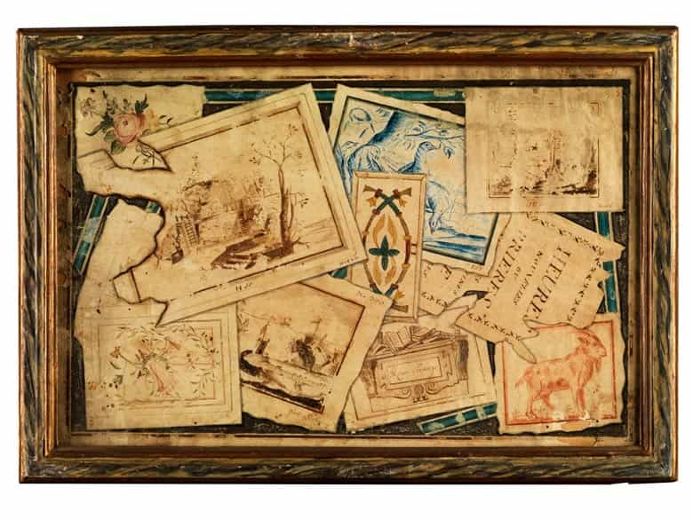 Detailabbildung: Paar trompe l`oeil-Gemälde