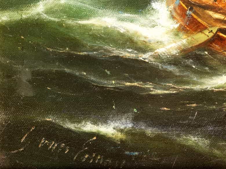 Detailabbildung: Govert van Emmerik, 1808 Dordrecht - 1882 Hamburg