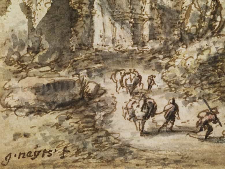 Detailabbildung: G. Nayers, Holländischer Maler des 17. Jahrhunderts