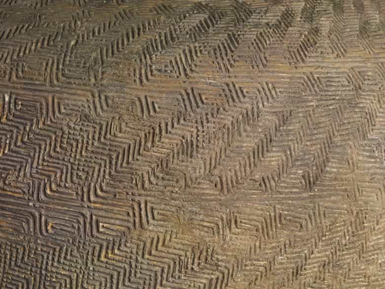 Detailabbildung: Große chinesische Terrakotta-Vase