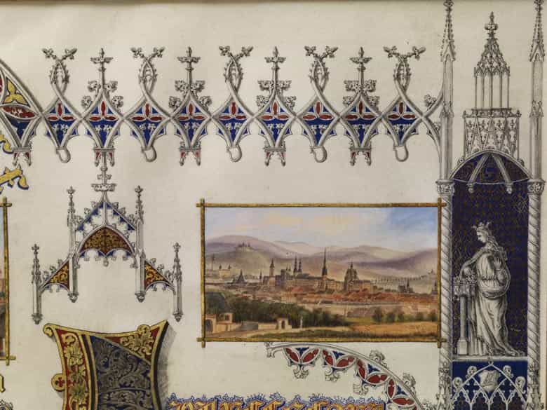 Detailabbildung: Ehrenbürgerbrief für den hochwohlgeborenen Ritter von Francescony