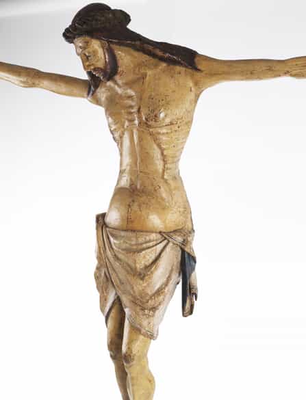 Detailabbildung: Seltener musealer, frühgotischer Corpus Christi