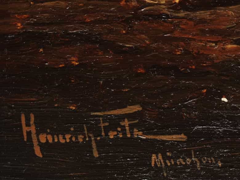 Detailabbildung: Heinrich Fritz, Münchner Maler des 19. Jahrhunderts