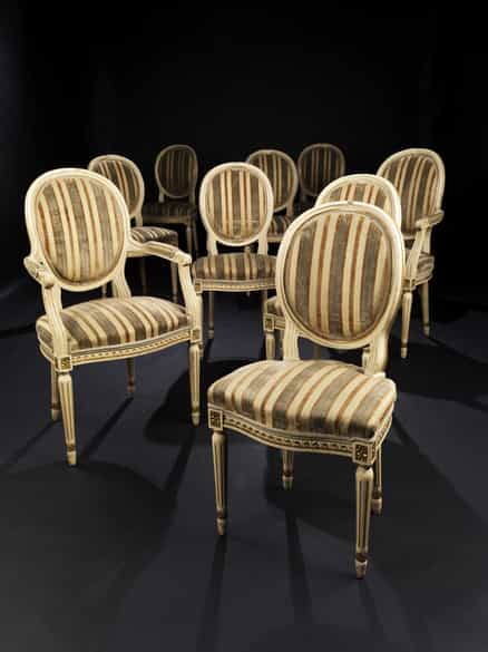 Detailabbildung: Speisezimmer-Garnitur im Louis XVI-Stil