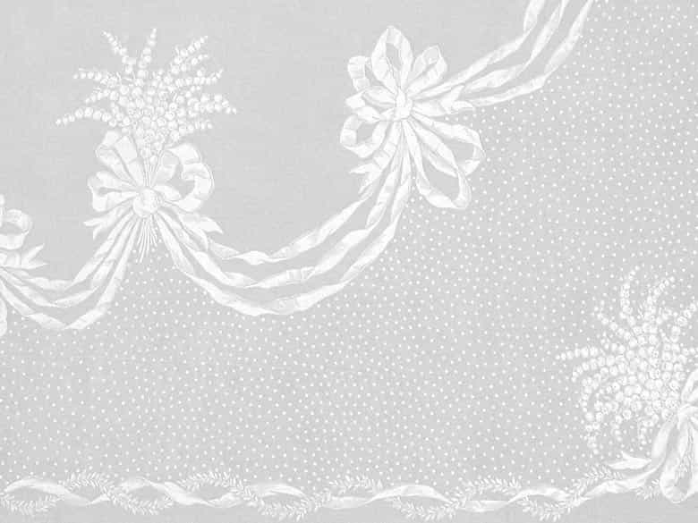 Detailabbildung: Großes Tafeltuch mit Maiglöckchen und Schleifen