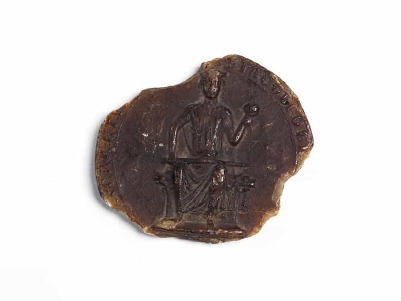 Detailabbildung: Gotisches Wachssiegel