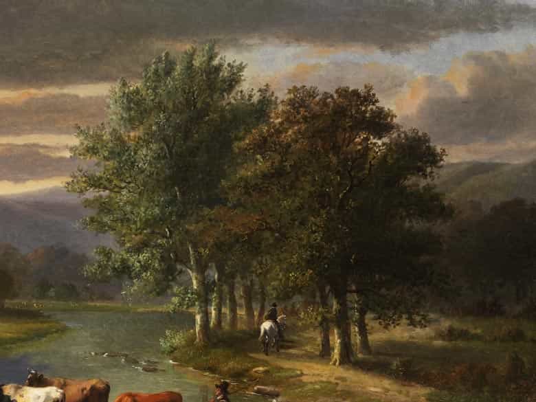 Detailabbildung: Eugène Verboeckhoven, 1799 - 1881, und Louis Pierre Verwee, 1807 - 1877