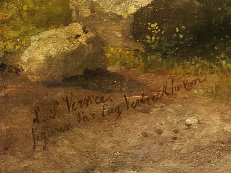 Detailabbildung: Eugène Verboeckhoven, 1799 - 1881, und Louis Pierre Verwee, 1807 - 1877