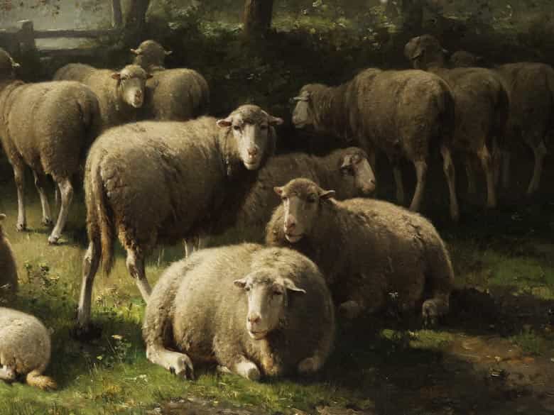 Detailabbildung: Jan David Col, 1822 - 1900, und Cornelis van Leemputten, 1841 - 1902