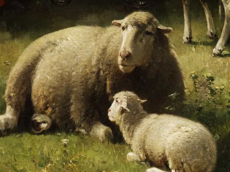 Detailabbildung: Jan David Col, 1822 - 1900, und Cornelis van Leemputten, 1841 - 1902