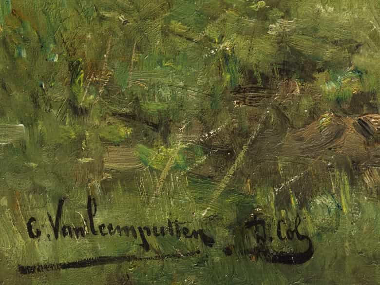 Detailabbildung: Jan David Col, 1822 - 1900, und Cornelis van Leemputten, 1841 - 1902