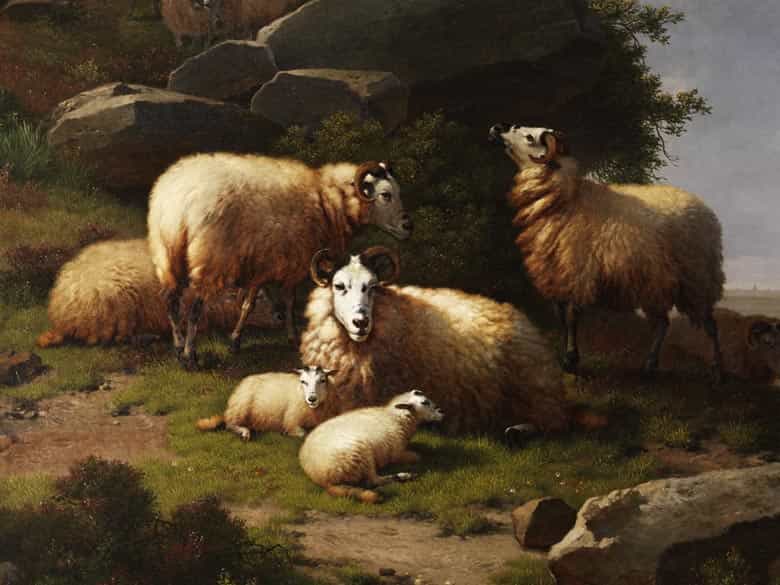 Detailabbildung: Eugène Verboeckhoven, 1799 Warneton – 1881 Brüssel