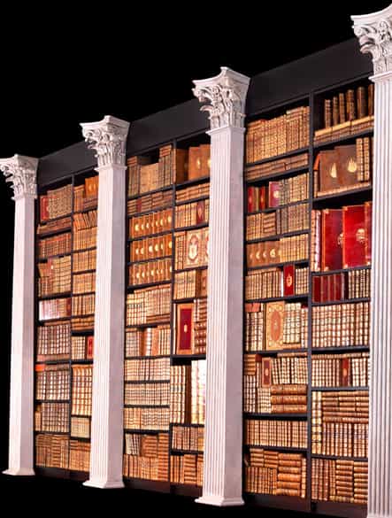 Detailabbildung: † Bibliothek No. 1 Eine große Bibliothek mit 1130 Büchern des 18. Jahrhunderts, Louis XIV und Louis XV.