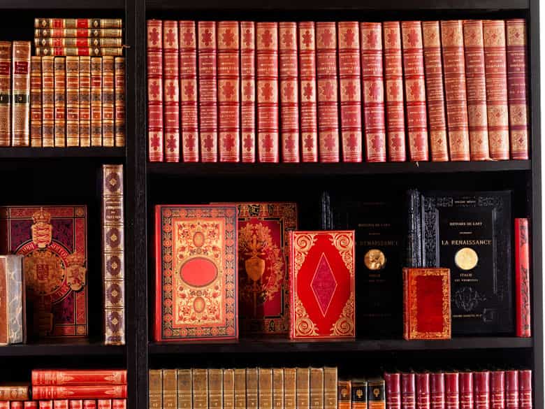 Detailabbildung: † Bibliothek No. 4 Zweite Hälfte des 19. Jahrhunderts sowie einige Bände des ausgehenden 18. und des beginnenden 20. Jahrhunderts