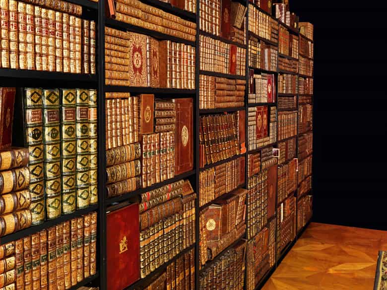 Detailabbildung: † Bibliothek No. 2 Eine Bibliothek bestehend aus 1002 Büchern des 18. Jahrhunderts