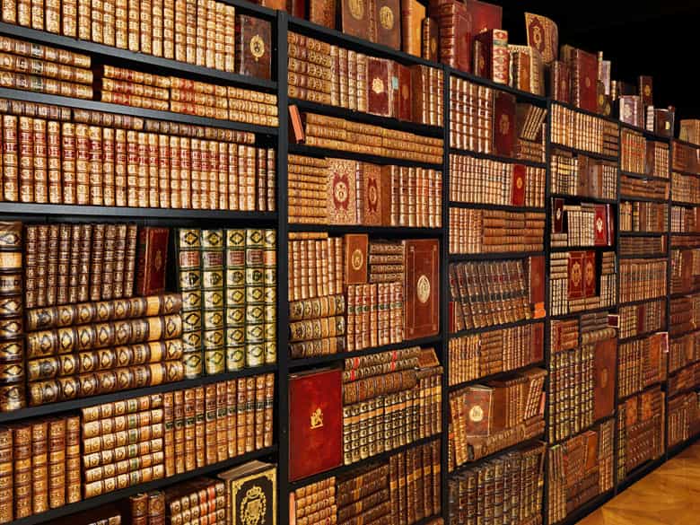 Detailabbildung: † Bibliothek No. 2 Eine Bibliothek bestehend aus 1002 Büchern des 18. Jahrhunderts