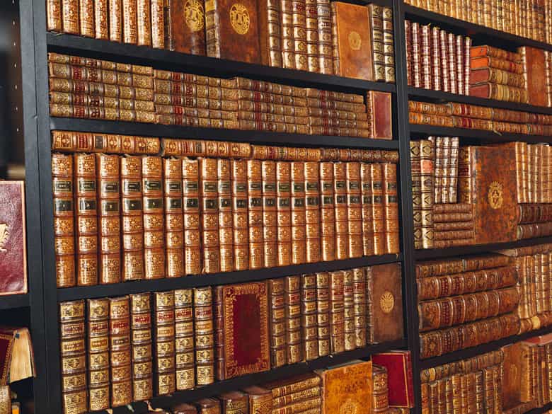 Detailabbildung: † Bibliothek No. 2 Eine Bibliothek bestehend aus 1002 Büchern des 18. Jahrhunderts