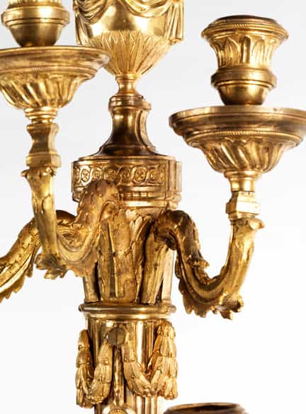 Detailabbildung: Paar Louis XVI-Wandkerzenleuchter