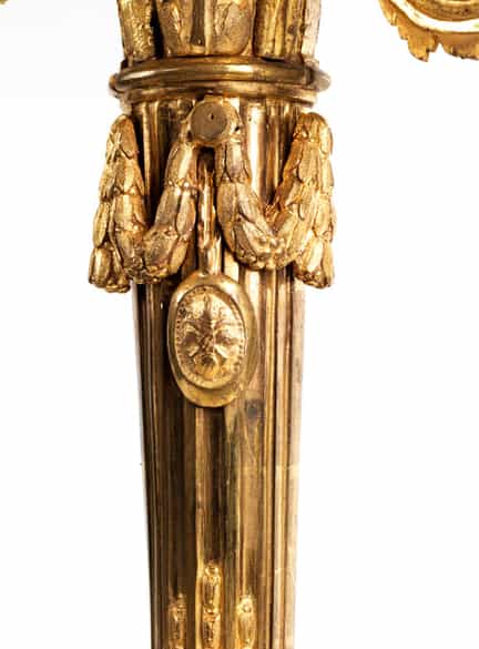 Detailabbildung: Paar Louis XVI-Wandkerzenleuchter