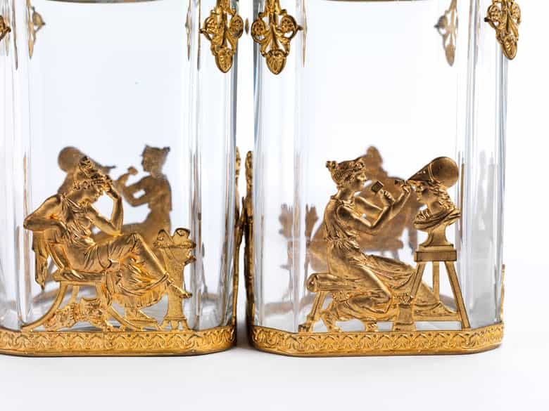 Detailabbildung: Paar Likörflaschen