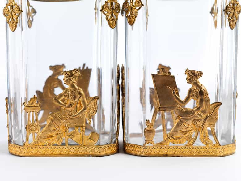 Detailabbildung: Paar Likörflaschen