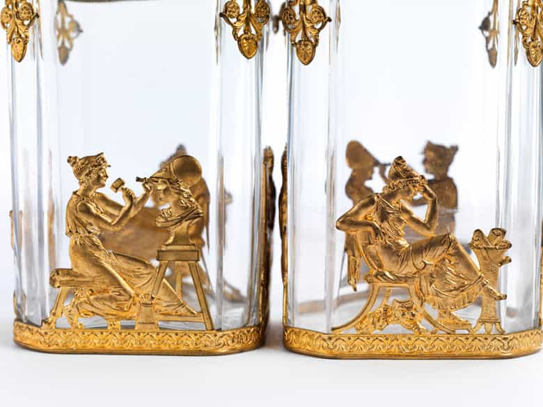 Detailabbildung: Paar Likörflaschen