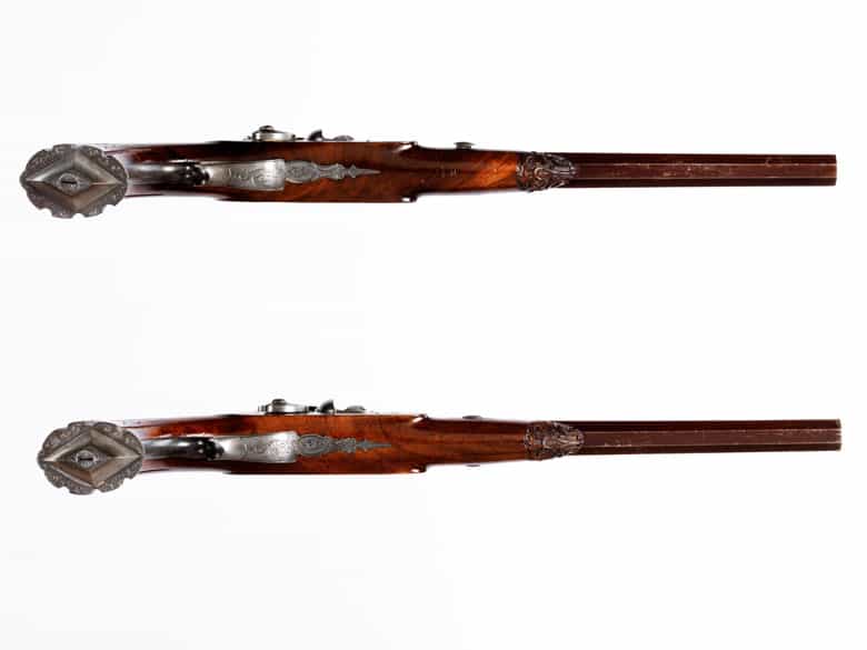 Detailabbildung: Paar Duellpistolen
