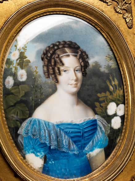 Detailabbildung: † Portraitminiatur einer jungen Frau