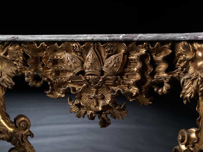 Detailabbildung: Paar Konsolen aus bischöflichem Besitz