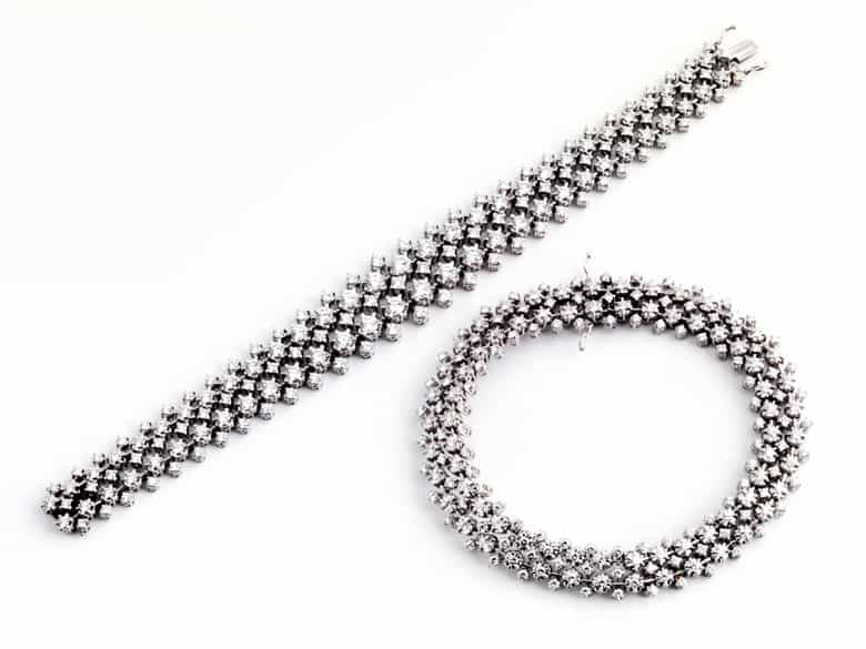 Detailabbildung: † Brillantcollier aus zwei Armbändern