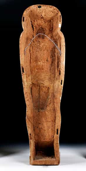 Detailabbildung: Ägyptischer Sarkophagdeckel des AMUN-IRW-RW (Amun-Jarew-Rew)