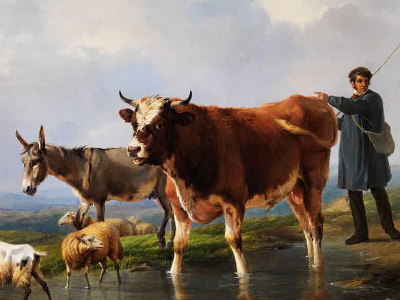 Detailabbildung: Eugène Verboeckhoven, 1799 Warneton - 1881 Brüssel