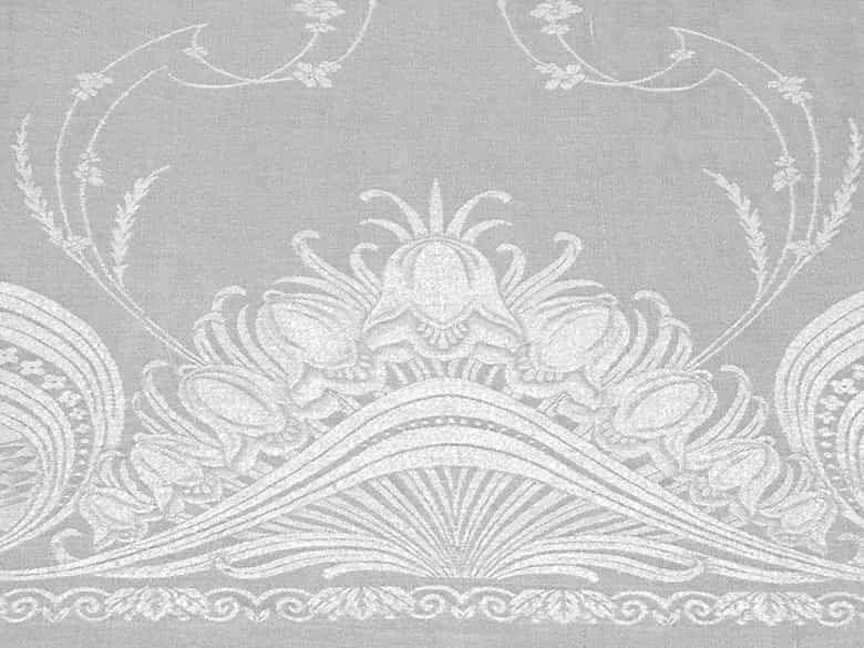 Detailabbildung: Jugendstil-Prachtgarnitur mit Blumen und zwölf Mundtüchern