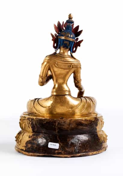 Detailabbildung: Tibetanische Figur einer „Grünen Tara“