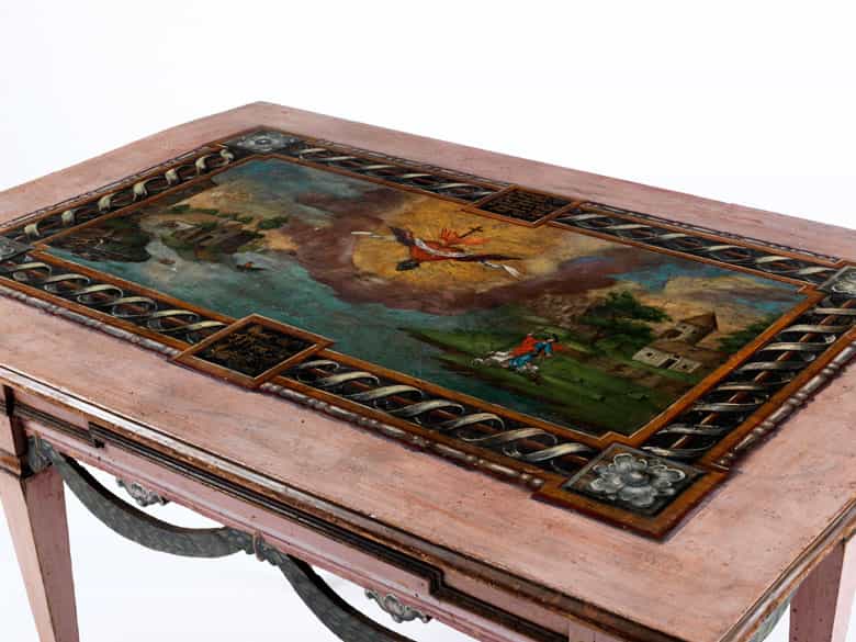 Detailabbildung: Seltener Pinzgauer Louis XVI-Tisch