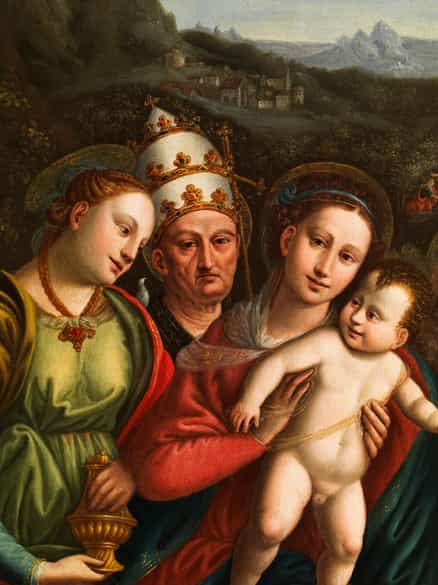 Detailabbildung: Bernardino Luini, 1480 - 1532, Umkeis/ Nachfolge von