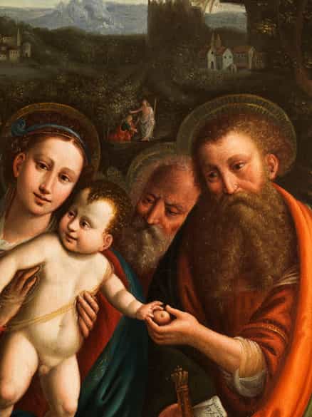 Detailabbildung: Bernardino Luini, 1480 - 1532, Umkeis/ Nachfolge von
