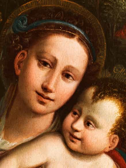 Detailabbildung: Bernardino Luini, 1480 - 1532, Umkeis/ Nachfolge von