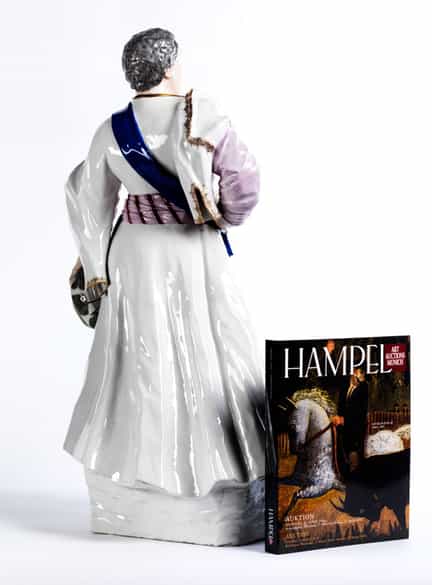 Detailabbildung: Große Meissener Porzellanfigur des Friedrich August II.