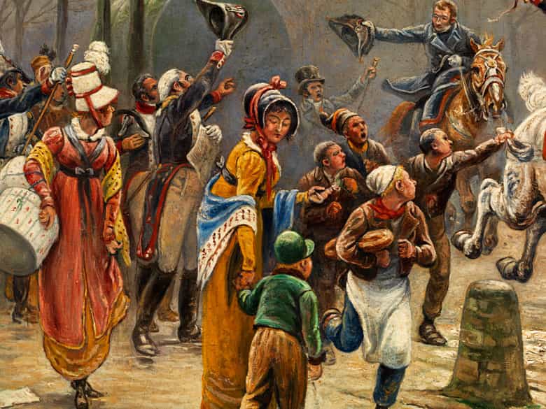 Detailabbildung: Eugène Chaperon, französischer Militärmaler, geb. 1857,