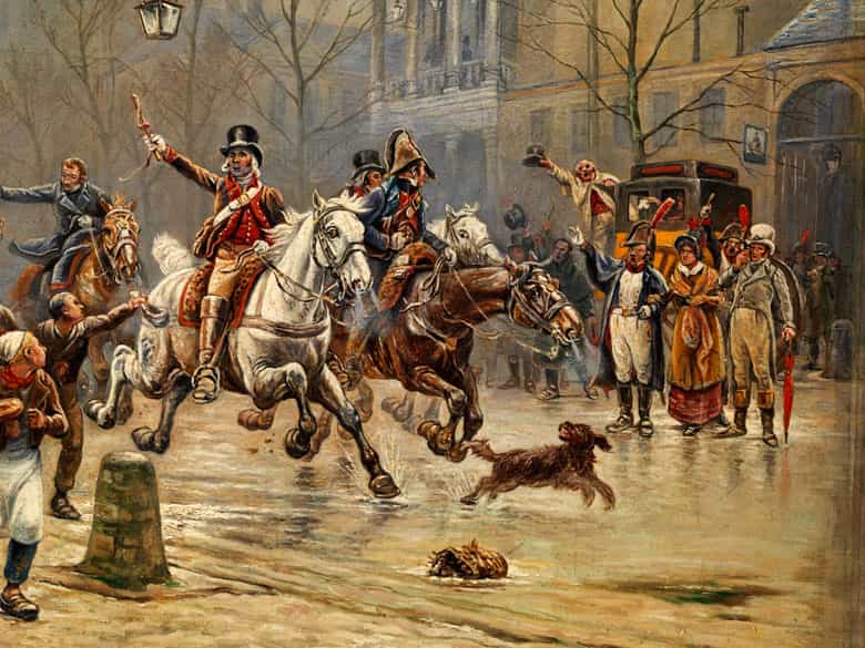 Detailabbildung: Eugène Chaperon, französischer Militärmaler, geb. 1857,