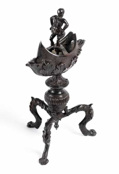 Detailabbildung: Renaissance-Öllampe in Bronze