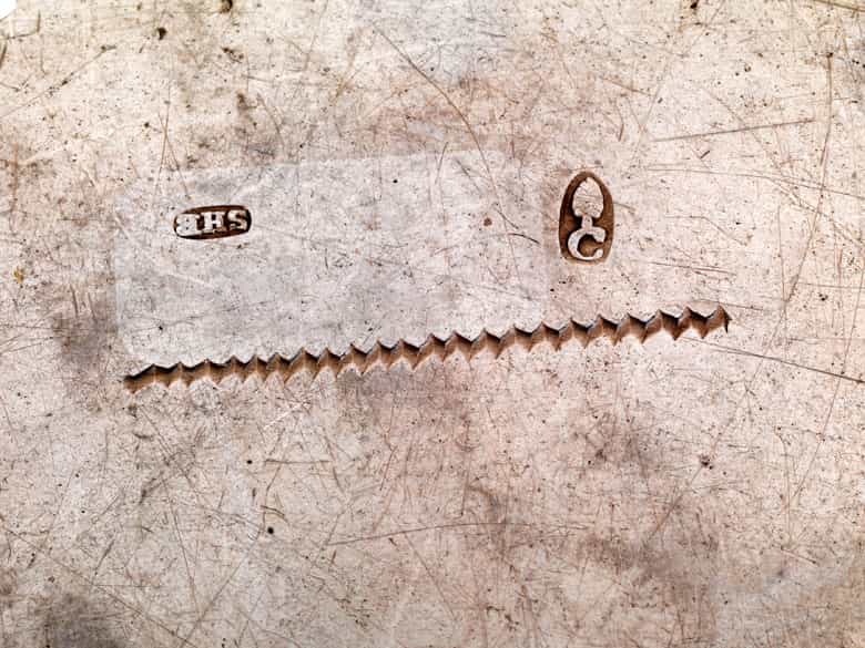 Detailabbildung: Paar Augsburger Silberplatten mit Wappengravur