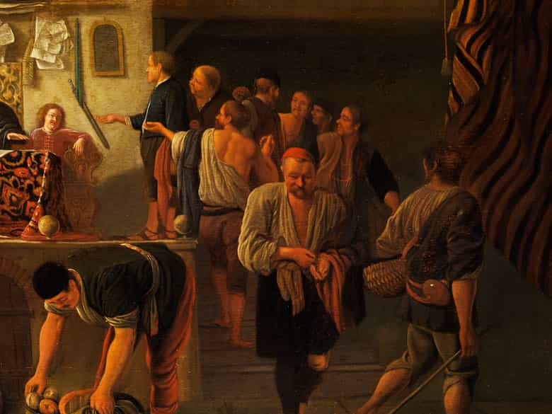 Detailabbildung: Niederländischer Maler, 1610 Rotterdam - 1670, Nachfolge/ Umkreis des Hendrick Martensz Sorgh,