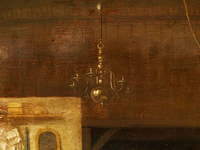 Detailabbildung: Niederländischer Maler, 1610 Rotterdam - 1670, Nachfolge/ Umkreis des Hendrick Martensz Sorgh,
