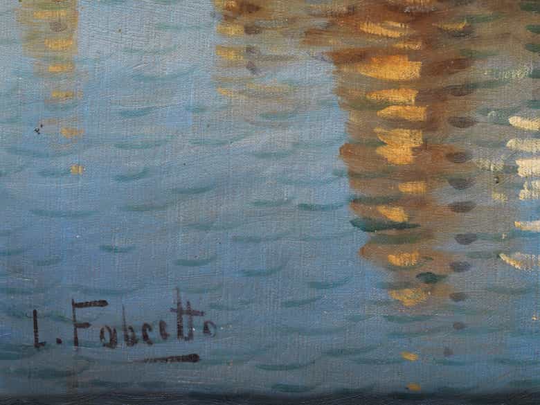 Detailabbildung: L. Fabretto, italienischer Maler des 19./ 20. Jahrhunderts
