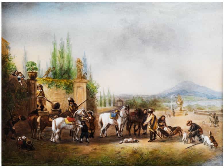 Detailabbildung: Holländisches Miniaturgemälde