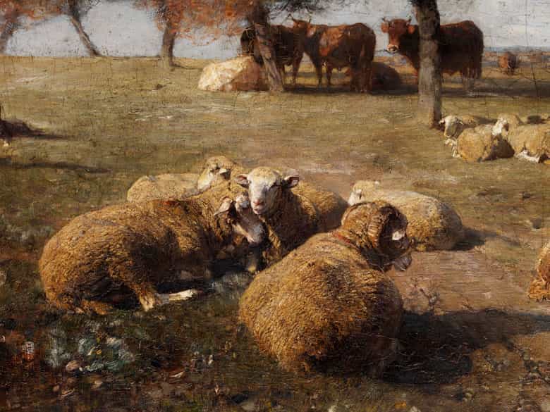 Detailabbildung: Heinrich Johann von Zügel, 1850 Murrhardt - 1941 München